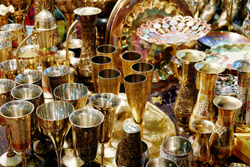 beautiful Golden cups and jugs
