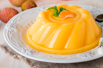 mango orange pudding 