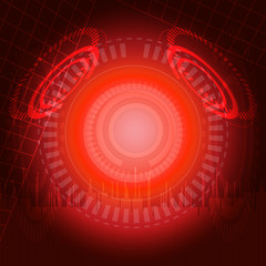 Abstract digital technology background or futuristic interface.