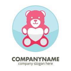 Teddy Bear logo icon vector template