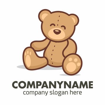 Naklejka Teddy Bear logo icon vector template