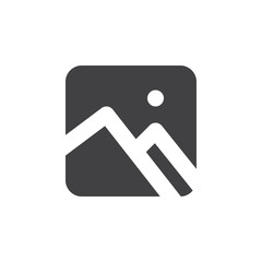 Image, picture icon vector, filled flat sign, solid simple pictogram isolated on white. Symbol, logo illustration