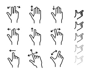 Fototapeta premium Smartphones gesture icons