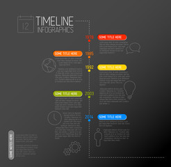 Vector Infographic timeline report template