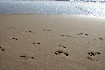 Footsteps on the sand