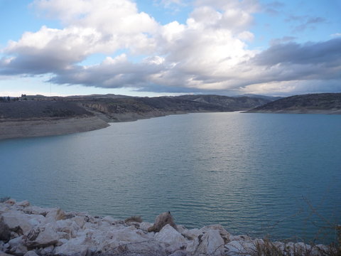 asprokremmos dam water reservoir in cyprus