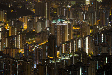 Obraz na płótnie Canvas Hong Kong cityscape at night