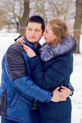 Fototapeta premium Enamoured young man and woman