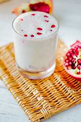 Indian dessert - lassi with pomegranate