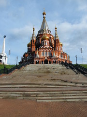 Orthodox church in the center of Izhevsk
