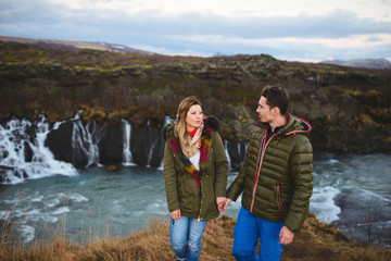 Love Story at Waterfall