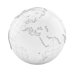 White earth globe