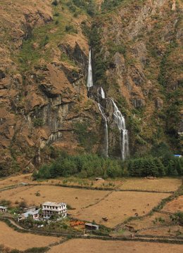 Waterfall in Tal, Nepal