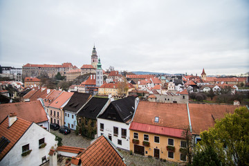 Fototapeta na wymiar Cesky Krumlov, Czech Republic in autumn - like a point of turistic destination