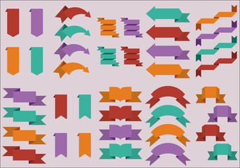 Fototapeta premium Flat Design Of Web Stickers