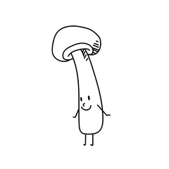 Freehand drawing cartoon character Shimeji.