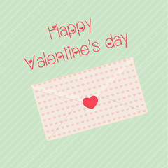 Happy valentines day design template envelope. Valentine's Day poster.