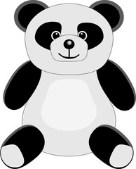 Soft toy panda bear drawing