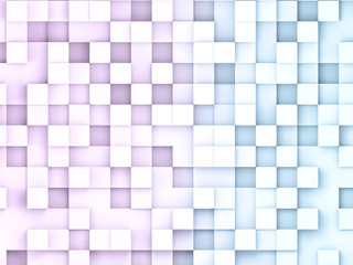 3D illustratio of abstract cubes backgrounds. Rose and blue squares abstract data concept