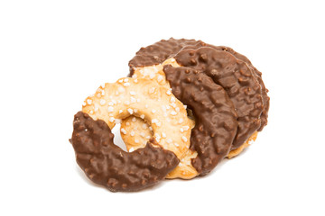 cookies with chocolate glaze