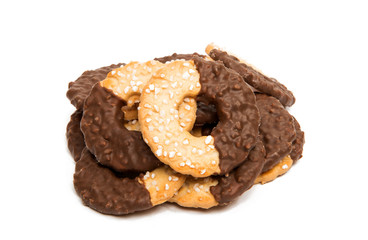 cookies with chocolate glaze