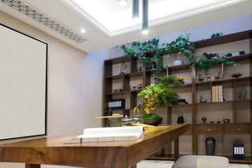 modern study interior