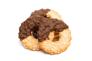 cookies with chocolate glaze