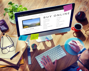 Buy Online Shopping Internet Website Concept