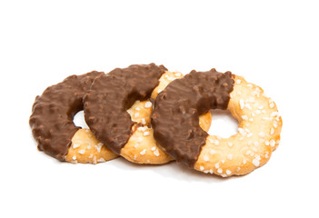 cookies with chocolate glaze