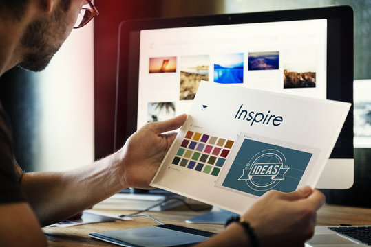 Inspire Be Creative Design Logo Concept