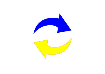 Blue and yellow arrows