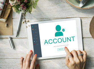 User Account Profile Social Network Concept