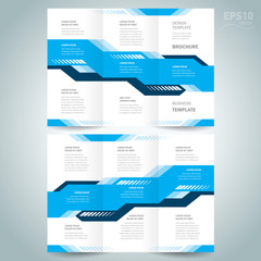 brochure design template vector tri-fold geometric abstract