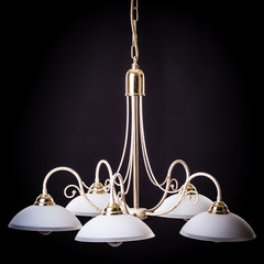 old chandelier on dark background