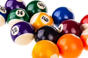 Billiard balls isolated