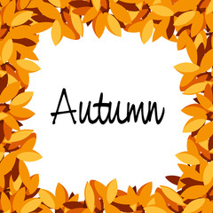 Vector a background with leaves and the inscription Autumn.Design element for a banner, leaflets, the website, the label.