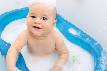 Cute, happy Baby in the bath