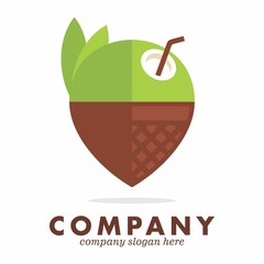 Coconut logo icon vector template