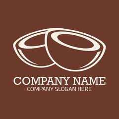 Coconut logo icon vector template