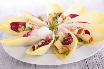 chicory salad with cheese and walnut