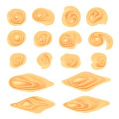 Wood swirl texture set. Natural Wooden