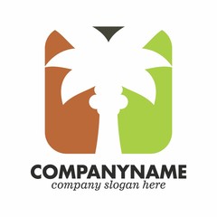 Coconut logo icon vector template
