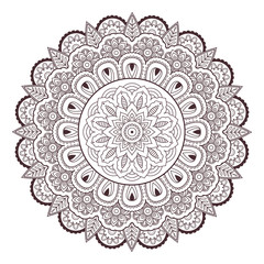 Henna paisley mehndi tattoo doodle seamless vector pattern