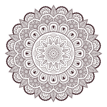 Henna paisley mehndi tattoo doodle seamless vector pattern