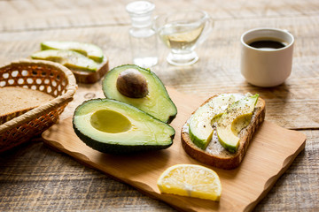 making sandwiches with avocado healthy organic food