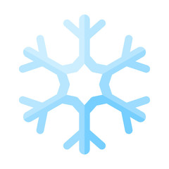 Snowflake blue crystal icon