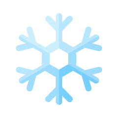 Obraz premium Snowflake blue crystal icon