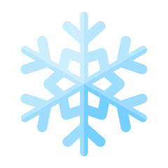 Snowflake blue crystal icon