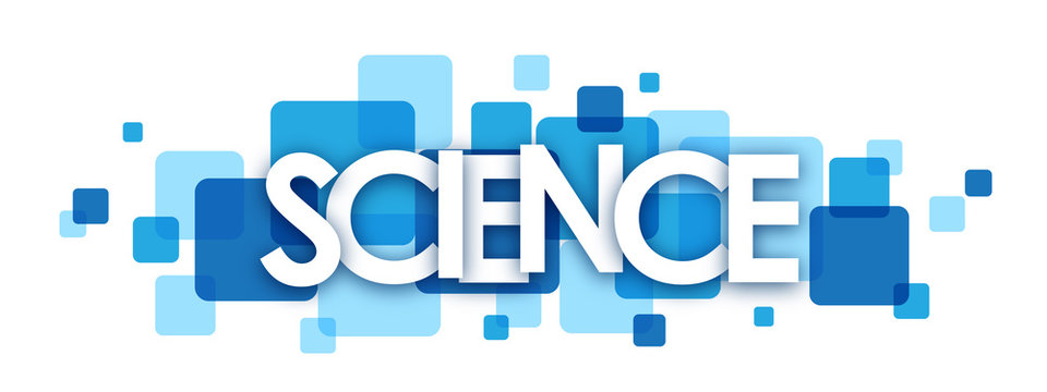 "SCIENCE" vector technical lettering icon