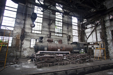 old abandoned locomotive 